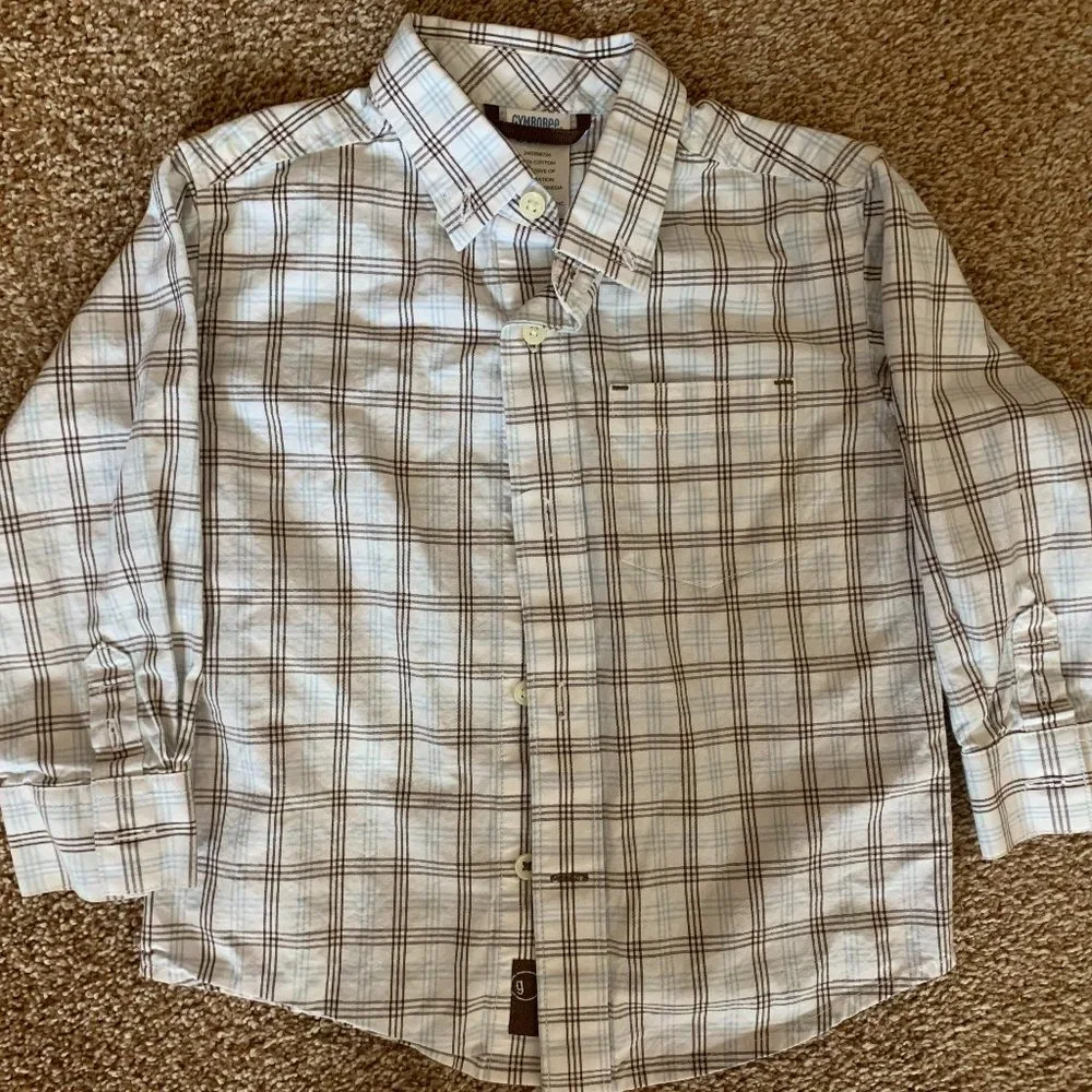 Gymboree long sleeve plaid button down shirt 18-24M